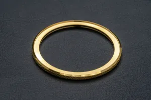 41.5mm Knurled thin profile Gold bezel - for DWC divers, Seiko SKX and 5KX/SRPD