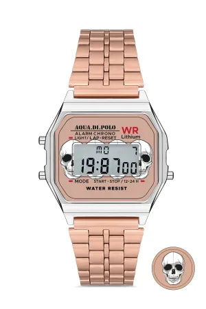 Aqua di Polo 1987 Rose Gold Metal Retro Kurukafa Kadın Kol Saati APWA064602