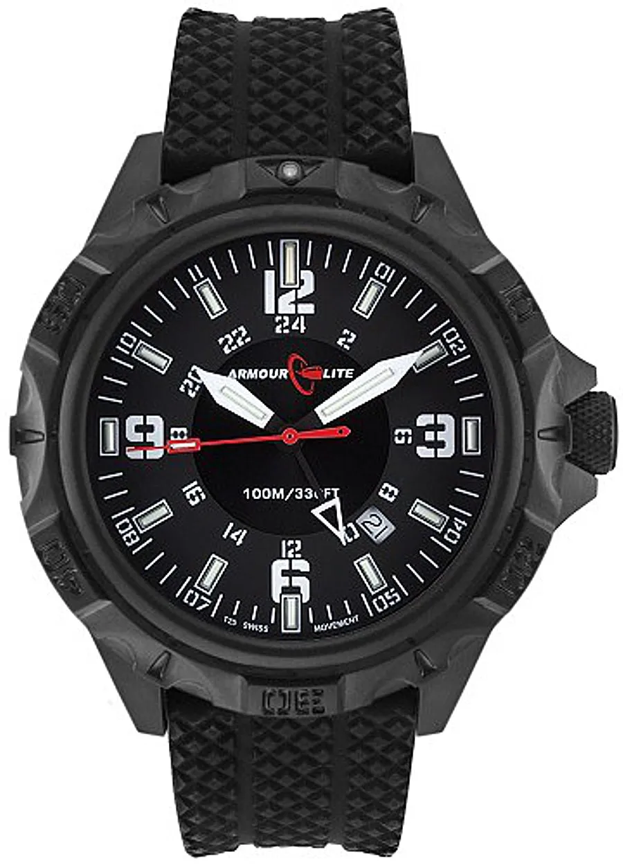 Armourlite GMT ZULU TIME Pilot's Watch, Rubber Dive Strap AL1413
