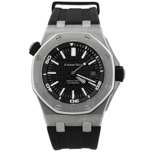 Audemars Piguet Men's Royal Oak Offshore Diver Stainless Steel 42mm Black Stick Dial Watch Reference #: 15710.ST.OO.A002.CA.01
