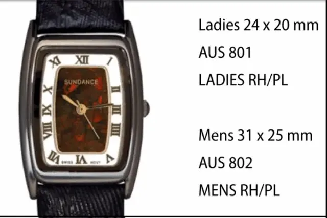 Australian "Boulder" Opal Watches style 802 Mens RH/PL 31 x 25 mm