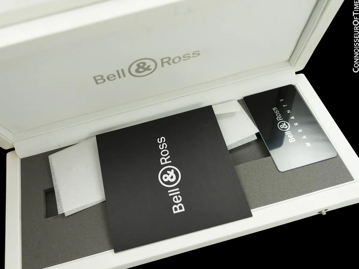 Bell & Ross BRS Phantom White Ladies Large Aviator's Watch - BRS-98-WCS