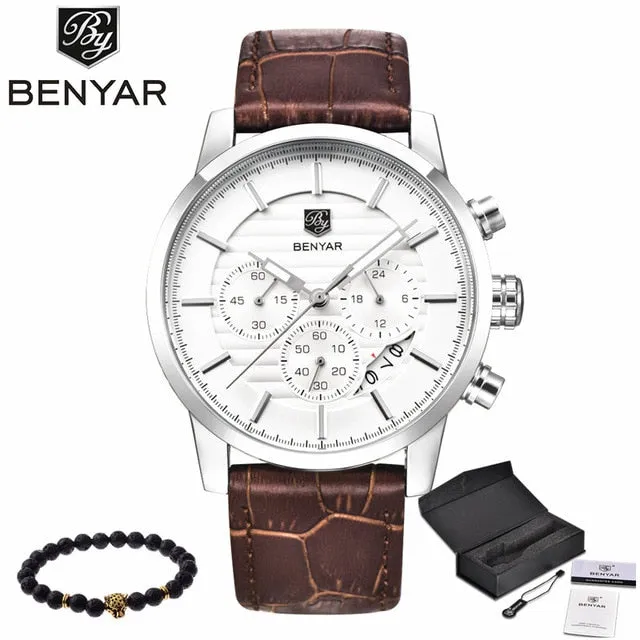 BENYAR Waterproof Mens Watches Top Brand Luxury 2017 Men's Watches Quartz-watch Wrist Watches For Men