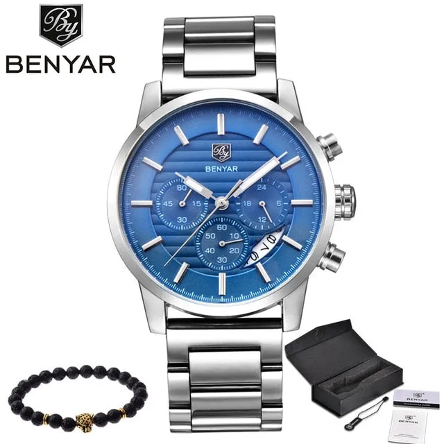 BENYAR Waterproof Mens Watches Top Brand Luxury 2017 Men's Watches Quartz-watch Wrist Watches For Men