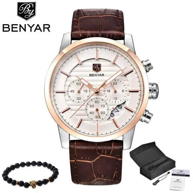 BENYAR Waterproof Mens Watches Top Brand Luxury 2017 Men's Watches Quartz-watch Wrist Watches For Men
