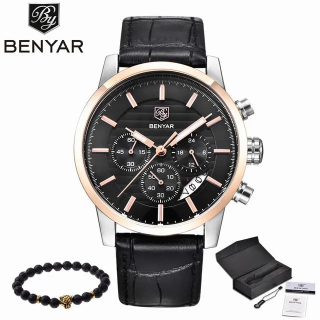 BENYAR Waterproof Mens Watches Top Brand Luxury 2017 Men's Watches Quartz-watch Wrist Watches For Men