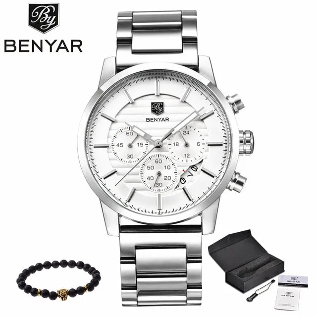 BENYAR Waterproof Mens Watches Top Brand Luxury 2017 Men's Watches Quartz-watch Wrist Watches For Men