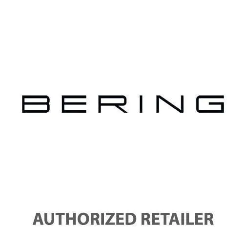 BERING Classic Polished Rose Gold Blue Stainless Steel Mesh Band Women's Watch 14531-367