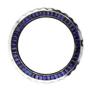 Blue Sapphire Bezel To Fit Rolex Daytona Submariner Sea-Dweller 44 mm Watches