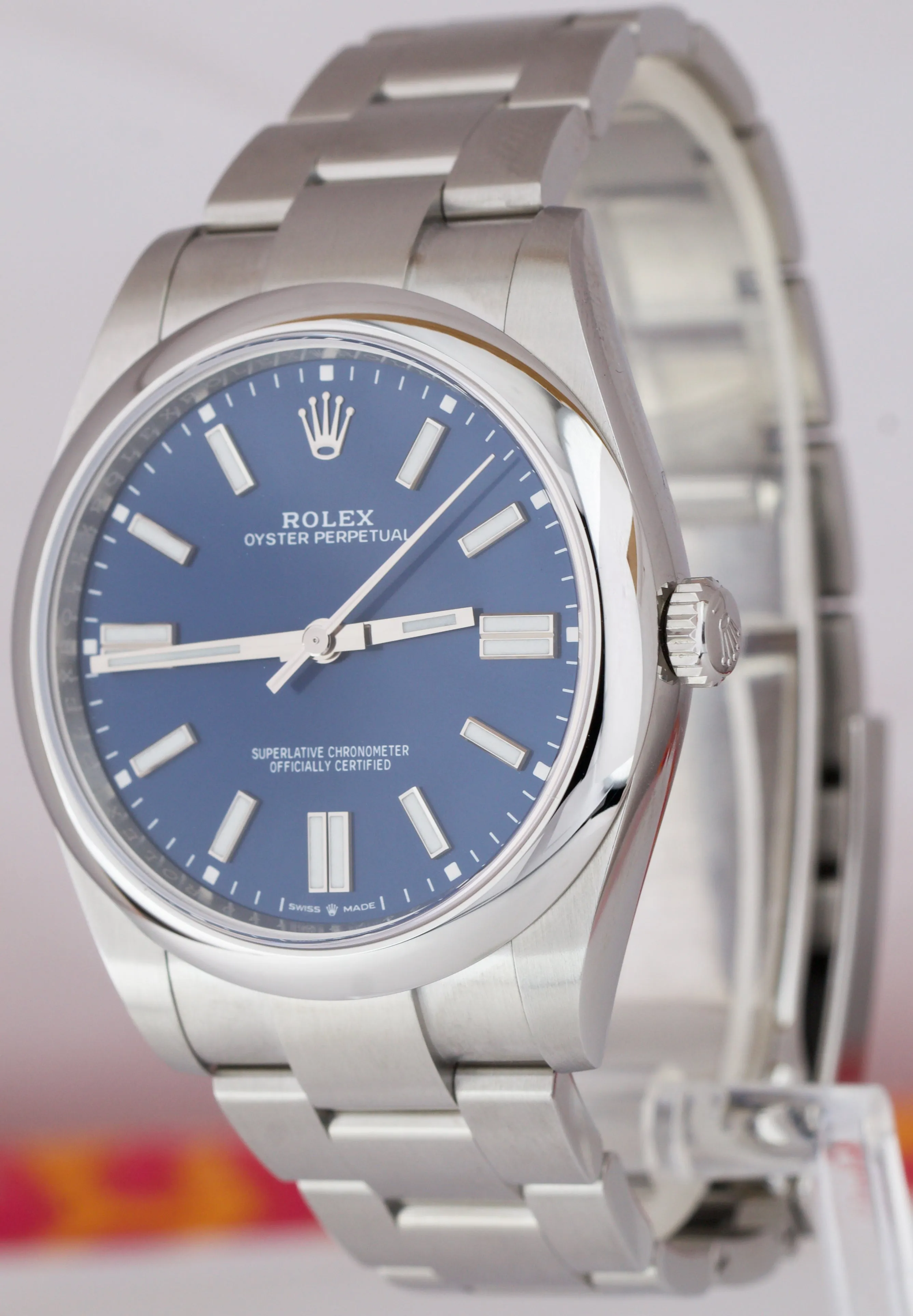 BRAND NEW 2020 Rolex Oyster Perpetual 41mm BLUE Stainless Oyster Watch 124300