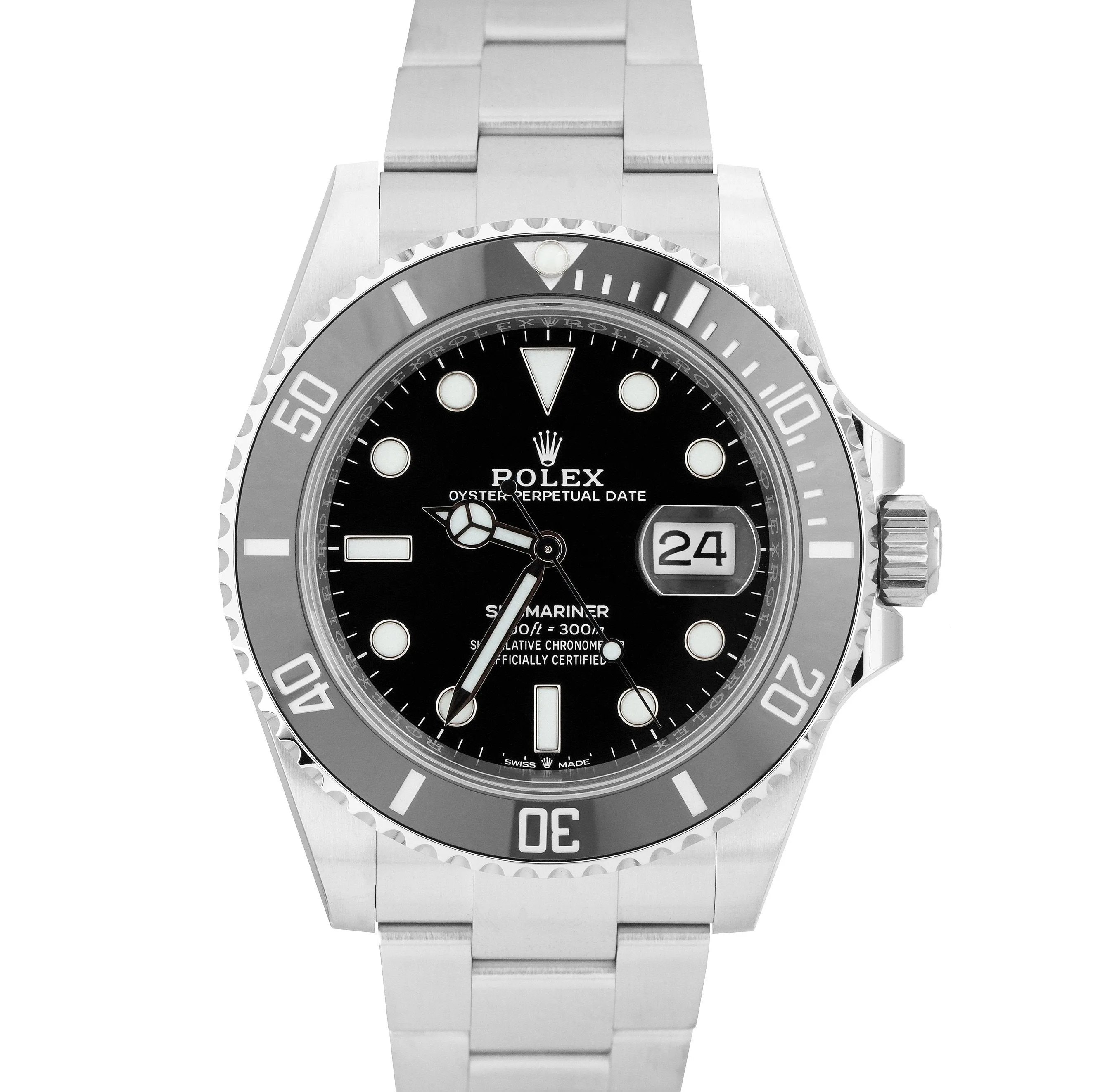 BRAND NEW FEB. 2022 Rolex Submariner 41 Date Steel Black Ceramic Watch 126610 LN