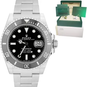 BRAND NEW FEB. 2022 Rolex Submariner 41 Date Steel Black Ceramic Watch 126610 LN