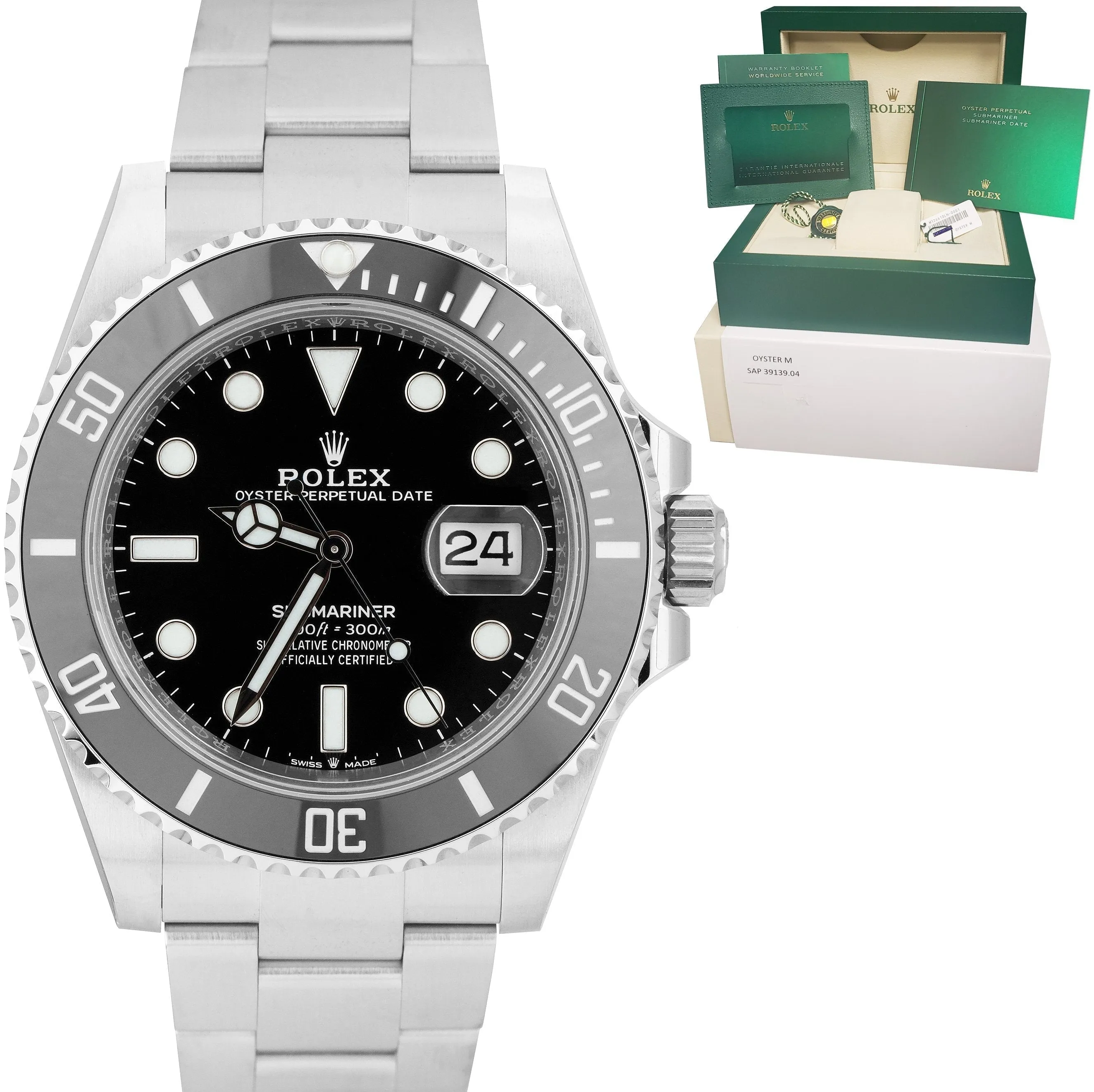 BRAND NEW FEB. 2022 Rolex Submariner 41 Date Steel Black Ceramic Watch 126610 LN