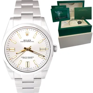 BRAND NEW MAY 2021 Rolex Oyster Perpetual 41mm SILVER GOLD Oyster Watch 124300