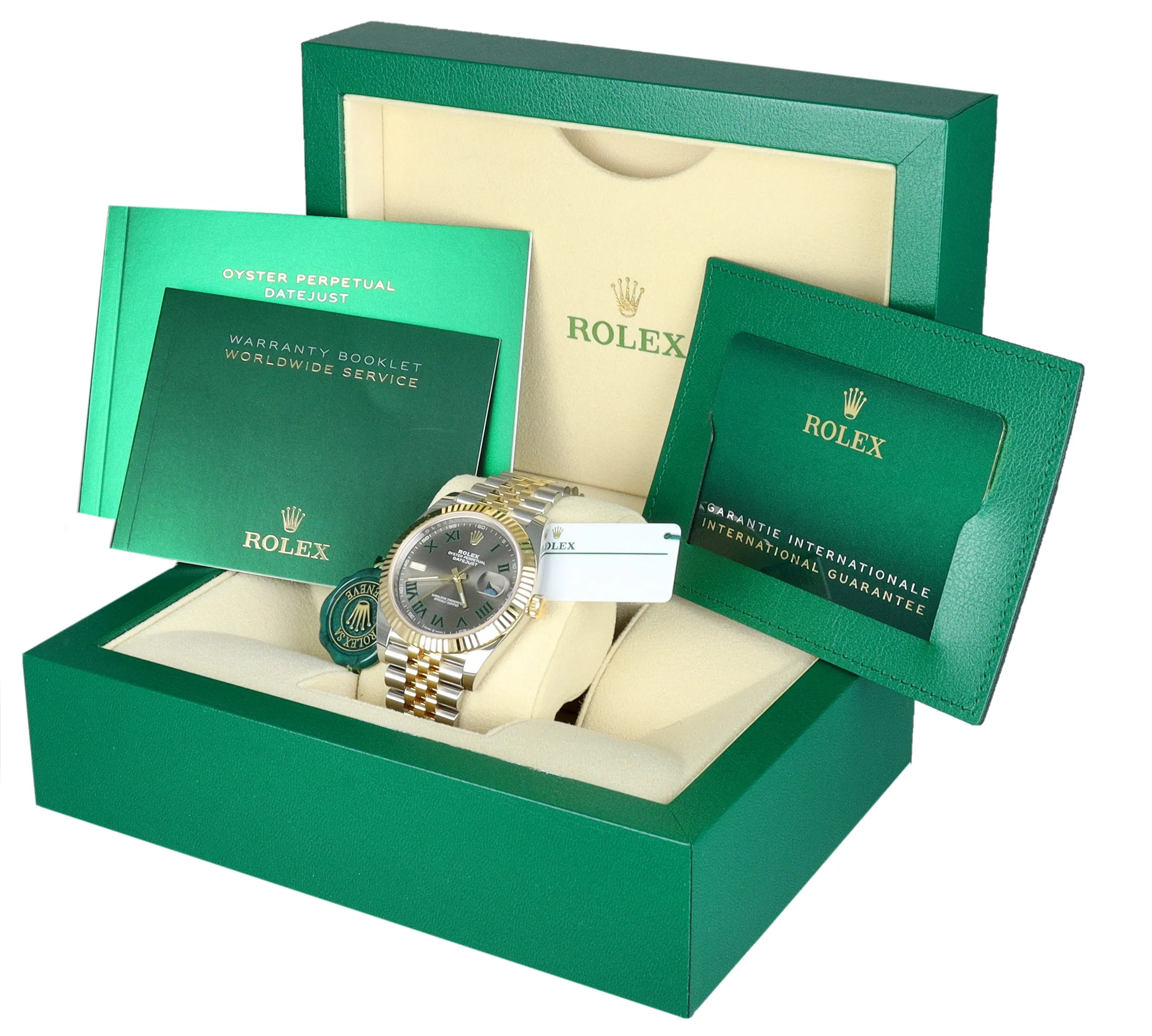 BRAND NEW Rolex Datejust Wimbledon 41mm Slate Jubilee Roman 126333 Two-Tone