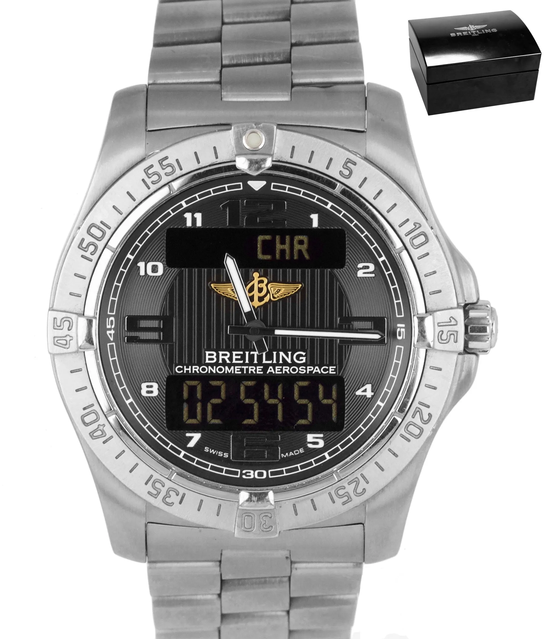Breitling Aerospace Avantage Co-Pilot Titanium E79362 Digital 42mm Quartz Watch