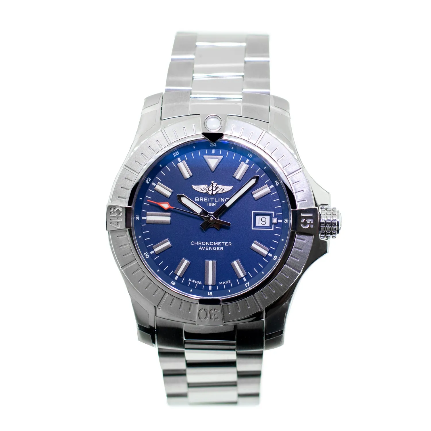 Breitling Avenger 43mm Stainless Steel Blue Index Dial A173181