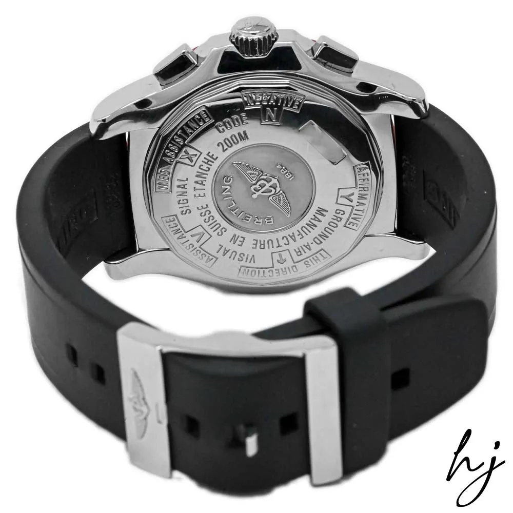 Breitling Men's Skyracer Stainless Steel 43.5mm Black Chronograph Stick Dial Watch Reference #: A2736303-B823