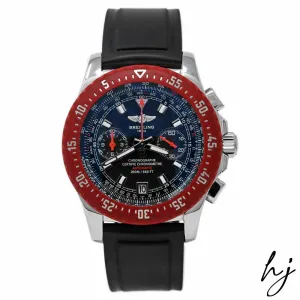 Breitling Men's Skyracer Stainless Steel 43.5mm Black Chronograph Stick Dial Watch Reference #: A2736303-B823