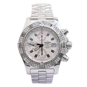 Breitling Super Avenger 48mm White Dial Watch Ref# A13380