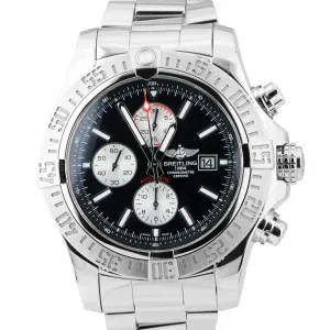 Breitling Super Avenger II Chronograph 48mm Stainless Steel Black A13371 Watch