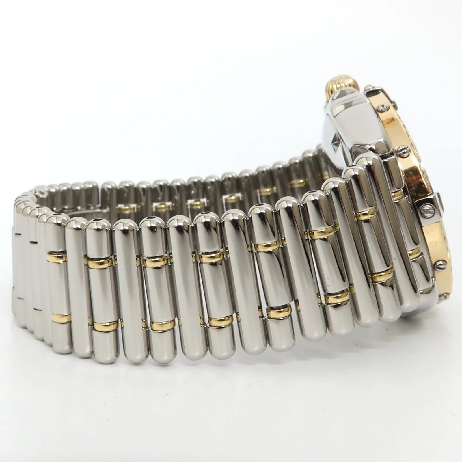 Breitling Wings 18k Yellow Gold & Stainless Steel Factory Diamond Bezel D67050