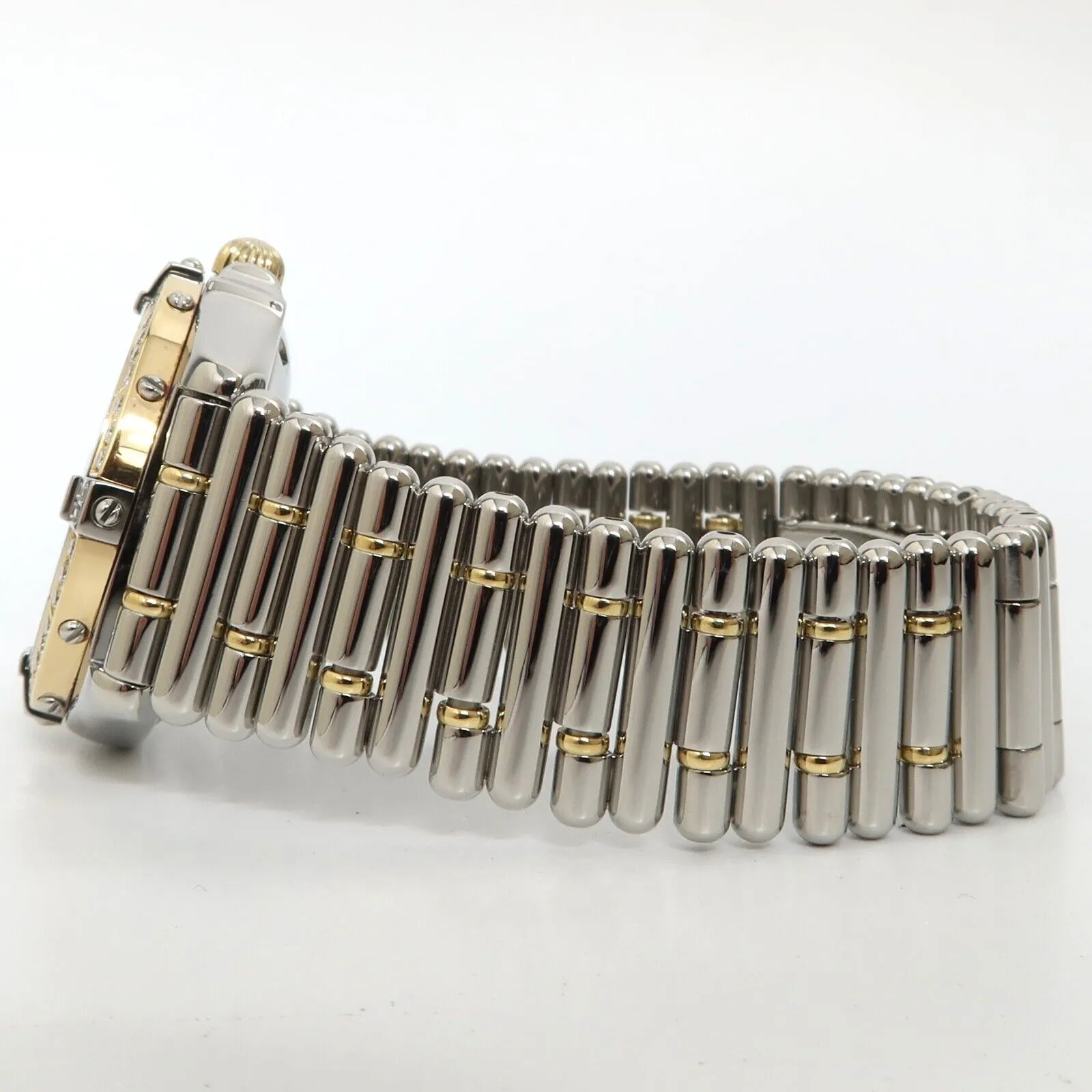 Breitling Wings 18k Yellow Gold & Stainless Steel Factory Diamond Bezel D67050