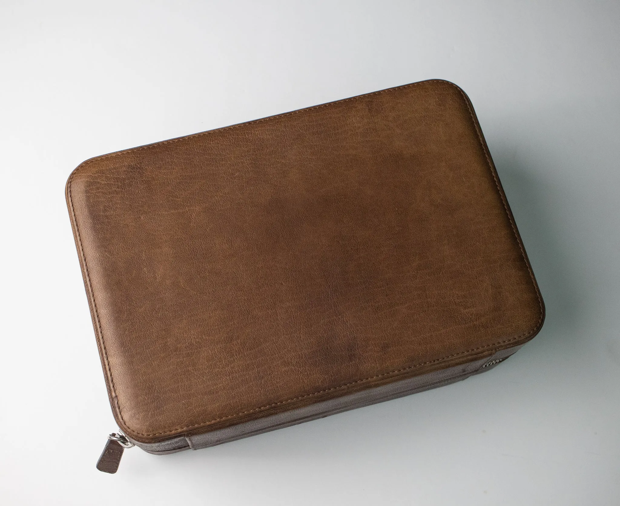 Bulang & Sons Dark Brown Cognac Luxury Leather Watch Box