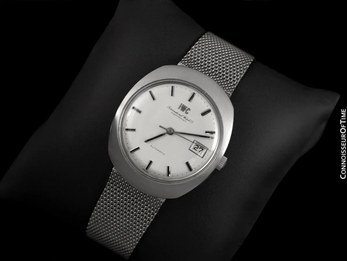 c. 1969 IWC Vintage Mens Watch, Cal. 8541 Automatic, Silver Dial with Date - Stainless Steel
