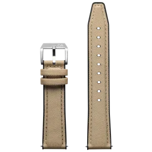 California Watch Co. 20mm Beige Nylon Rubber Hybrid Strap