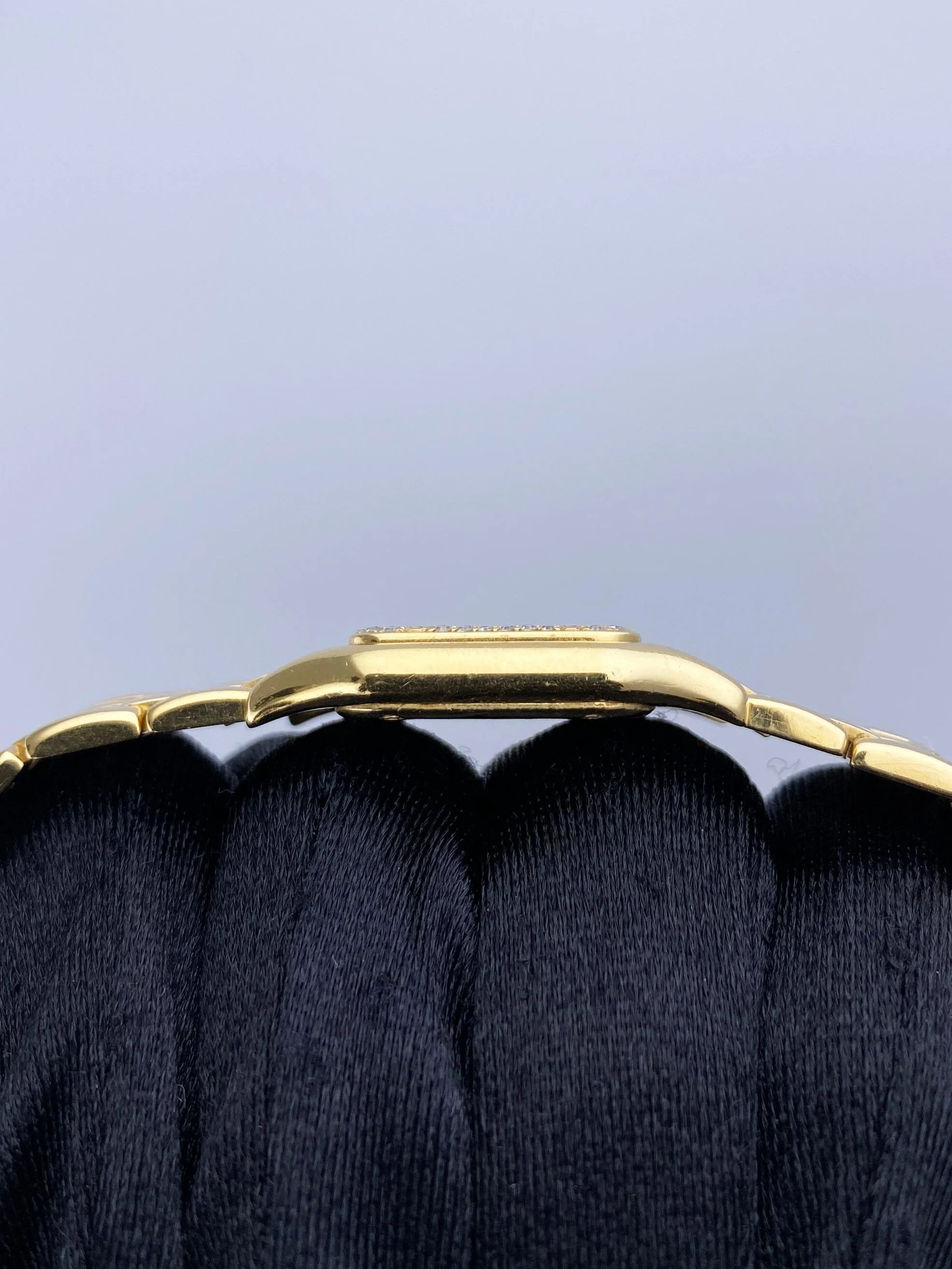 Cartier Panthere Diamond Bezel 18K Yellow Gold Ladies Watch Box Papers