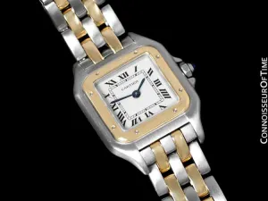 Cartier Panthere Panther Ladies Watch, Ref. 1120 - Stainless Steel & 18K Gold - W25029B6