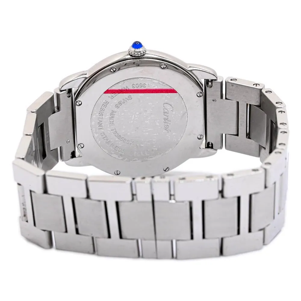 Cartier Ronde Solo Stainless Steel 36mm Silver Roman dial Watch Reference #: W6701005