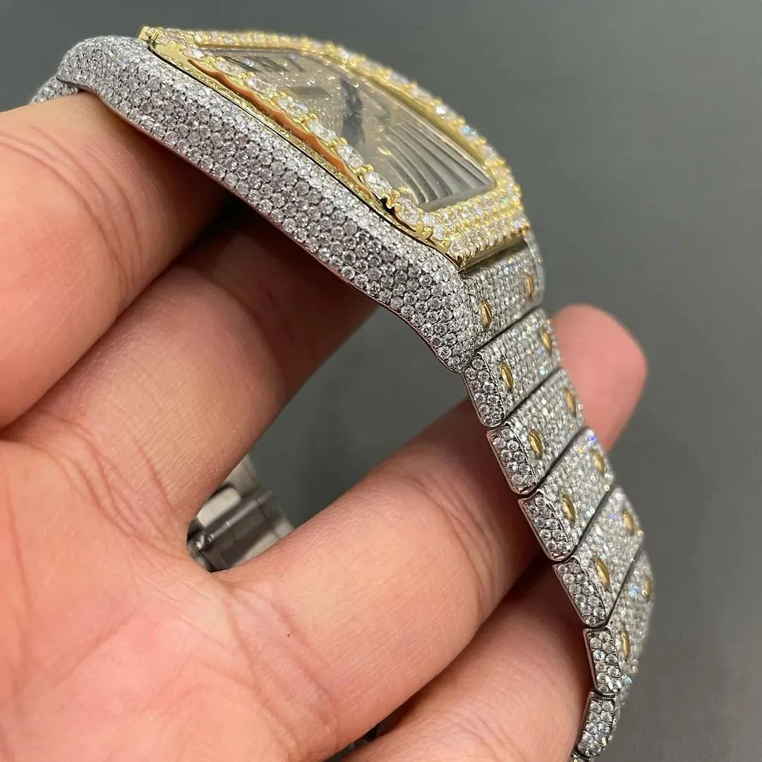 Cartier Santos Moissanite Diamond Watch | vvs moissanite watch W 87