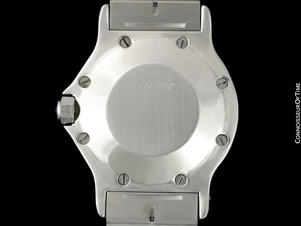 Cartier Santos Octagon Mens Unisex Watch, Automatic - Stainless Steel