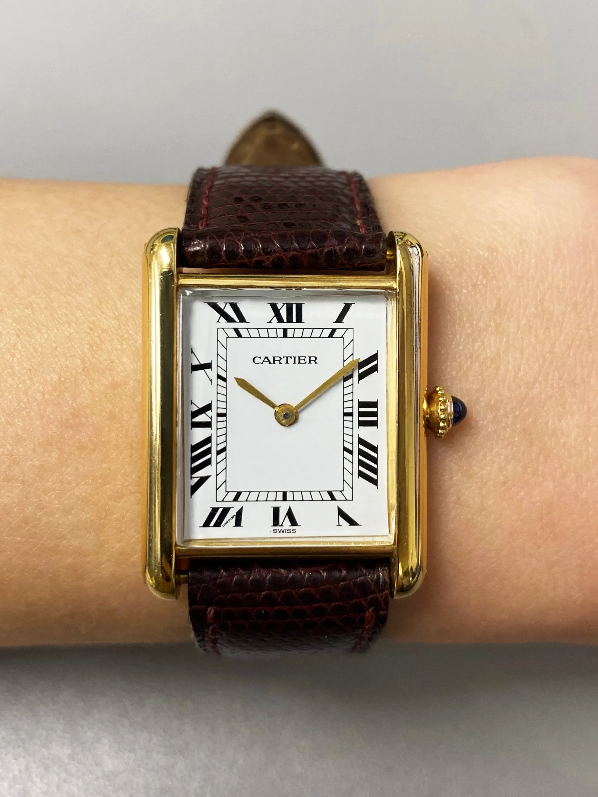 Cartier Tank 78086 Paris 18K Yellow Gold Ladies Watch
