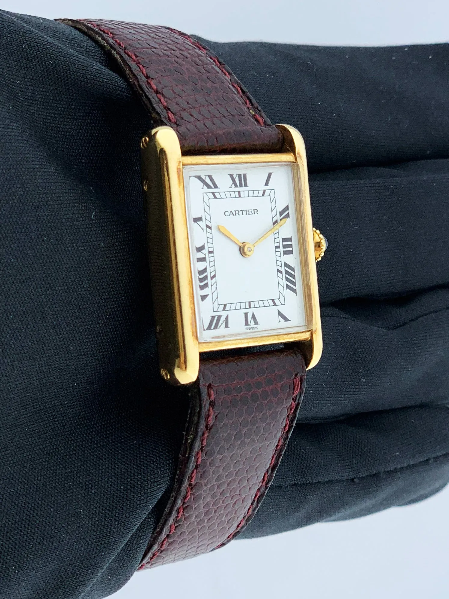 Cartier Tank 78086 Paris 18K Yellow Gold Ladies Watch