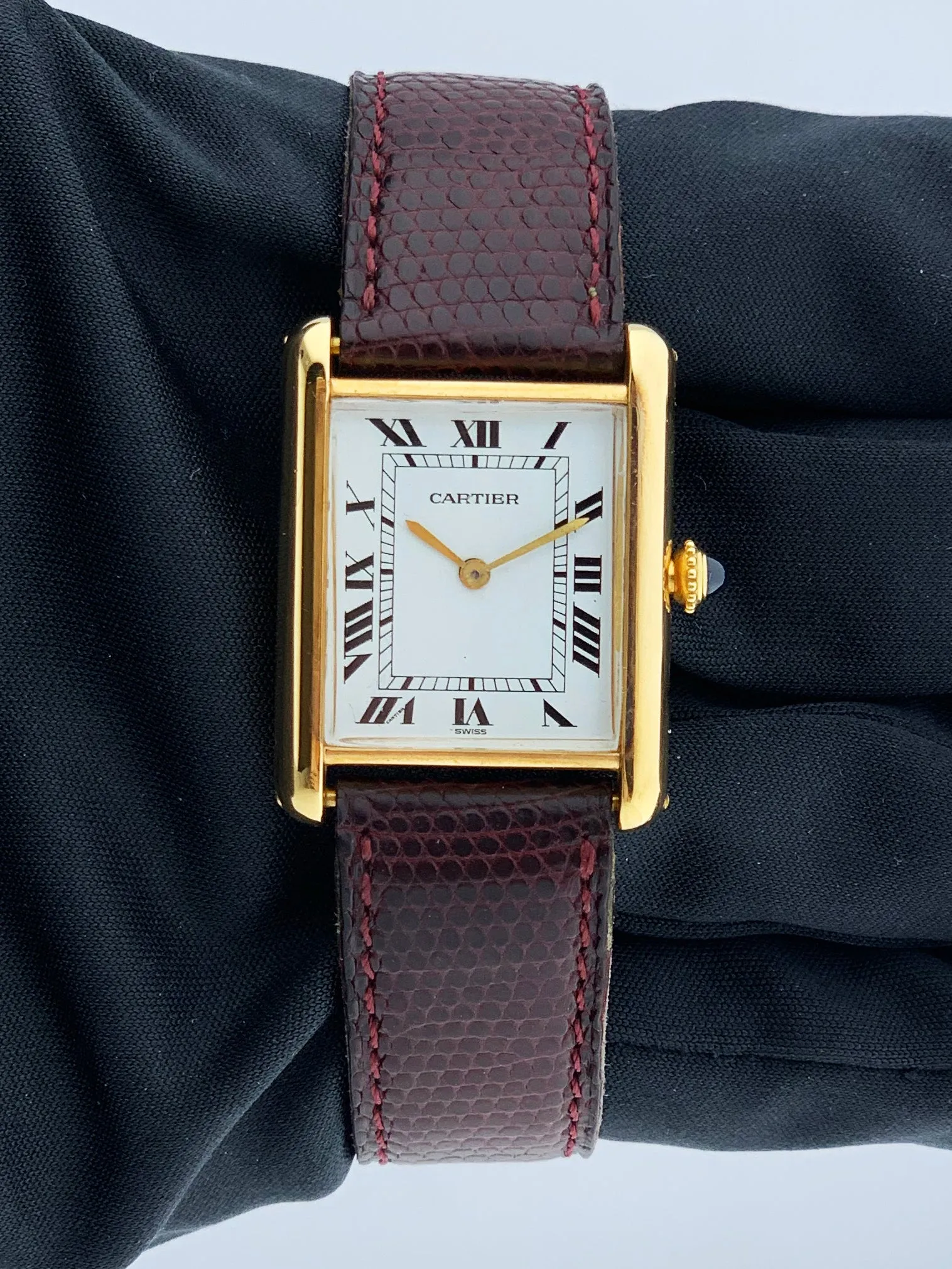 Cartier Tank 78086 Paris 18K Yellow Gold Ladies Watch