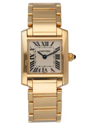 Cartier Tank Francaise 1820 18K Yellow Gold Ladies Watch Box & Papers