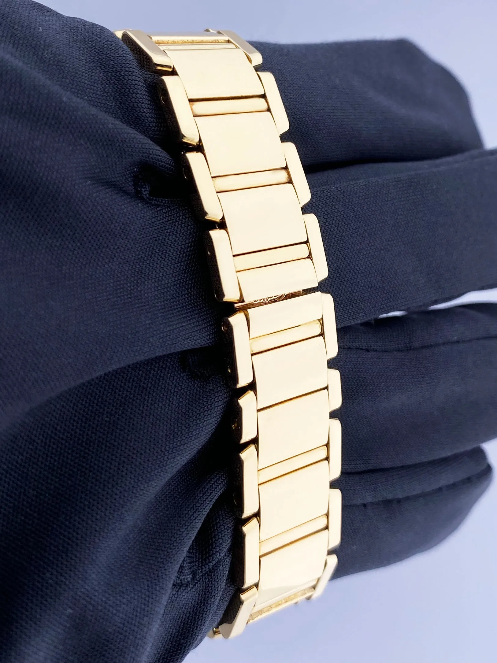 Cartier Tank Francaise 1820 18K Yellow Gold Ladies Watch Box & Papers