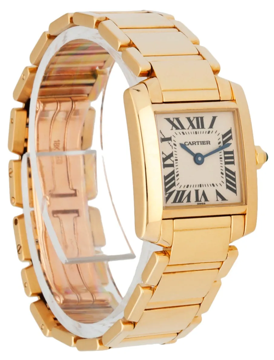 Cartier Tank Francaise 1820 18K Yellow Gold Ladies Watch Box & Papers