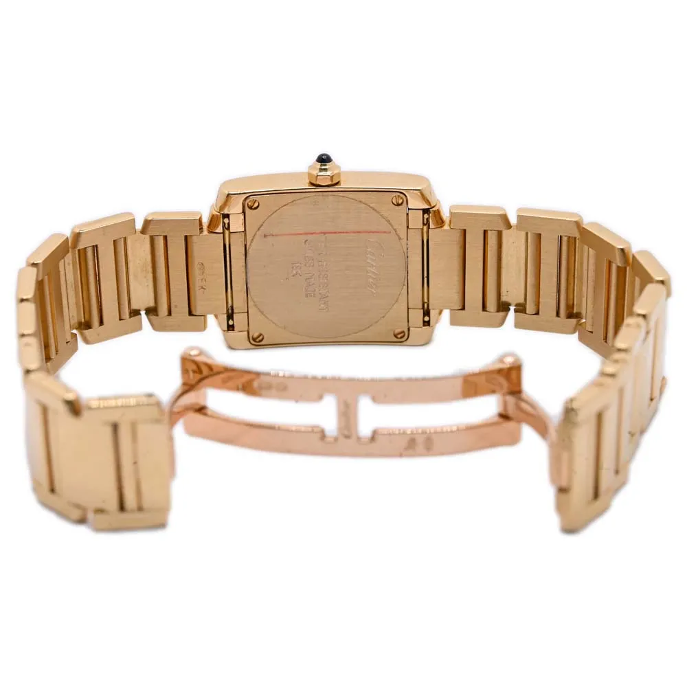 Cartier Tank Francaise Ladies 25mm x 20mm 18K Yellow Gold Case, White Roman dial Watch Reference #: Ref# W50002N2