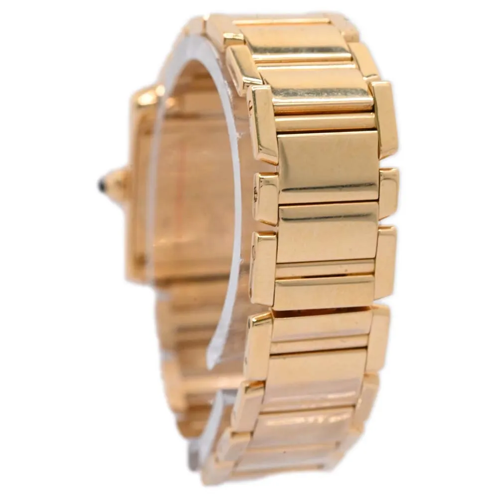 Cartier Tank Francaise Ladies 25mm x 20mm 18K Yellow Gold Case, White Roman dial Watch Reference #: Ref# W50002N2