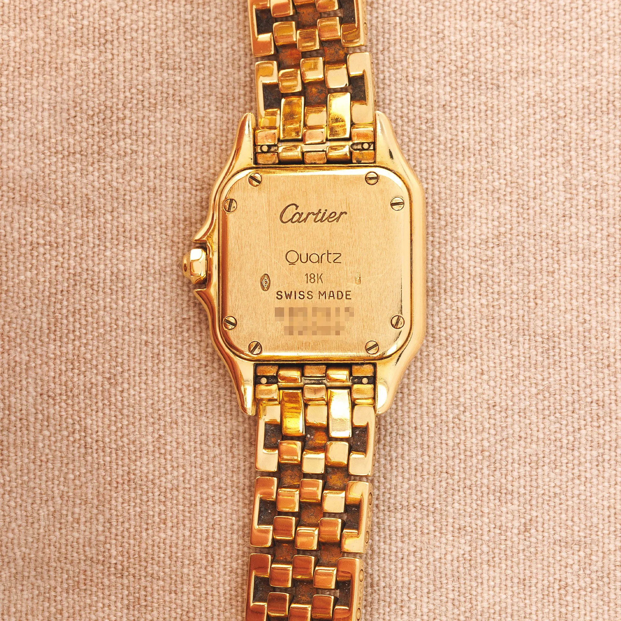 Cartier Yellow Gold Panthere Ref. 8057915 with White Enamel and Diamonds