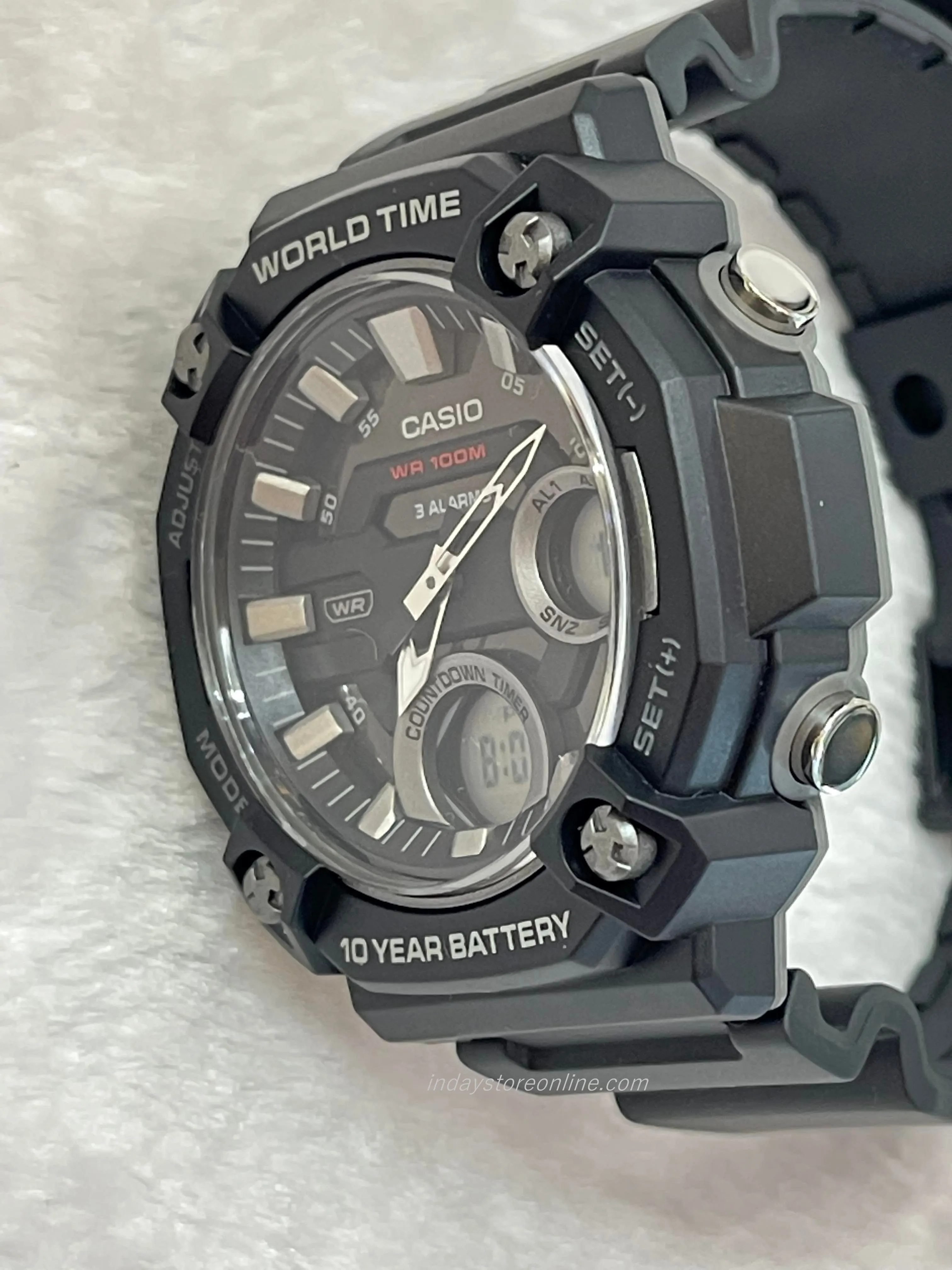 Casio Analog-Digital Men's Watch AEQ-120W-1A Resin Band Resin Glass Battery Life 10-Years
