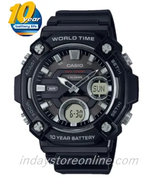 Casio Analog-Digital Men's Watch AEQ-120W-1A Resin Band Resin Glass Battery Life 10-Years