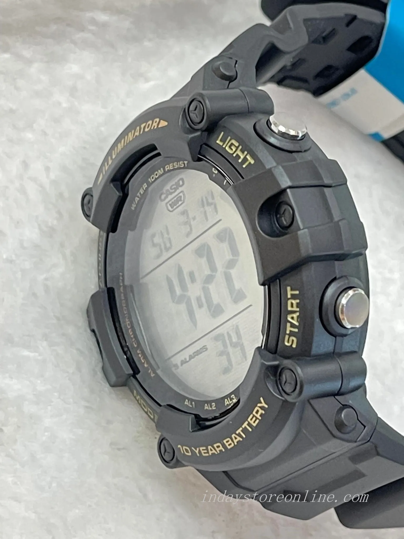 Casio Digital Men's Watch AE-1500WHX-1A 10-Year Battery Life Sporty Design Black Resin Strap