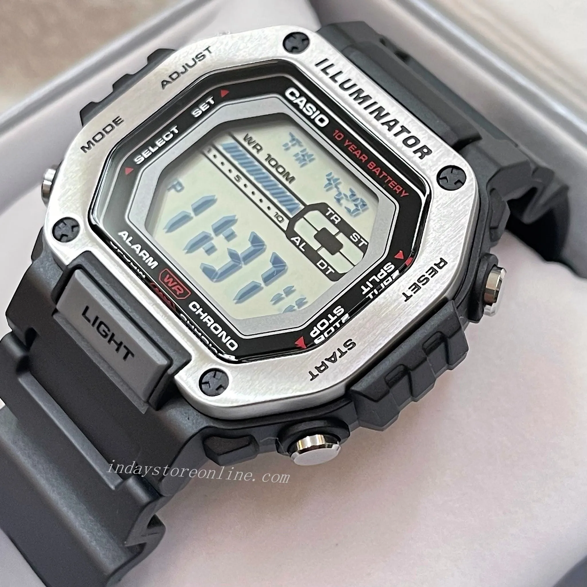 Casio Digital Men's Watch MWD-110H-1A Digital Resin Band Resin Glass Battery life: 70 years