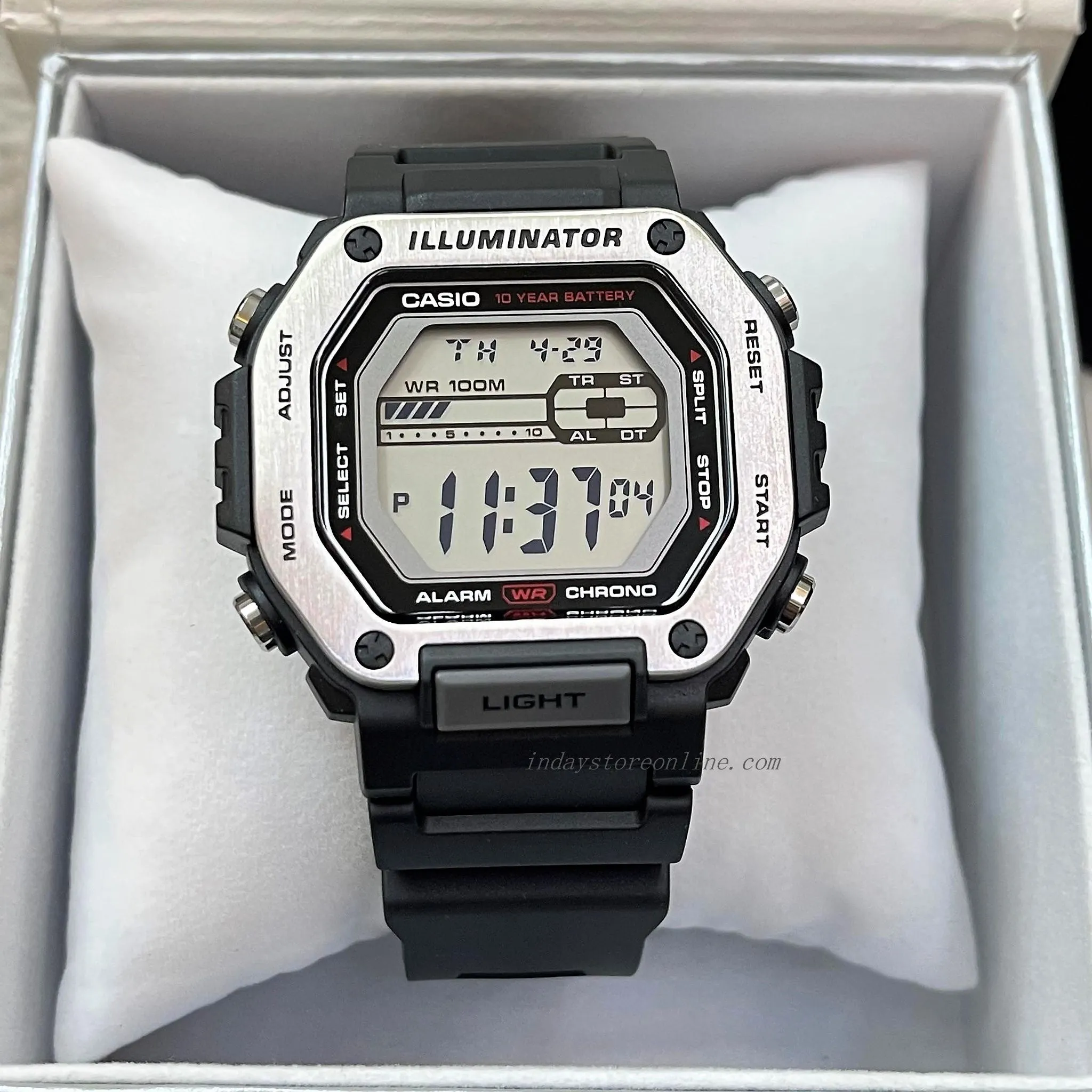 Casio Digital Men's Watch MWD-110H-1A Digital Resin Band Resin Glass Battery life: 70 years