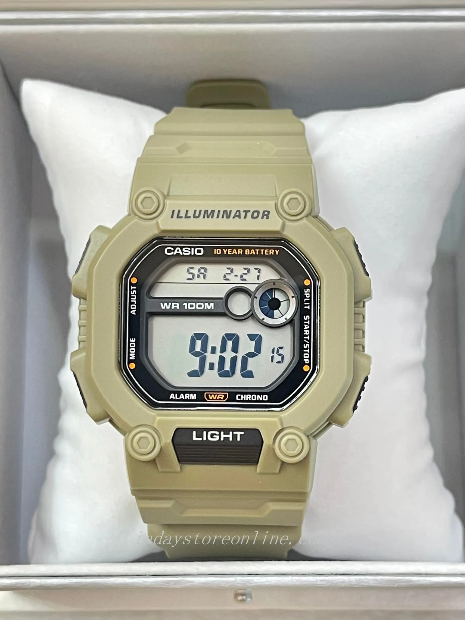 Casio Digital Men's Watch W-737HX-5A Digital Sporty Design Resin Band Resin Glass Battery Life: 10 years